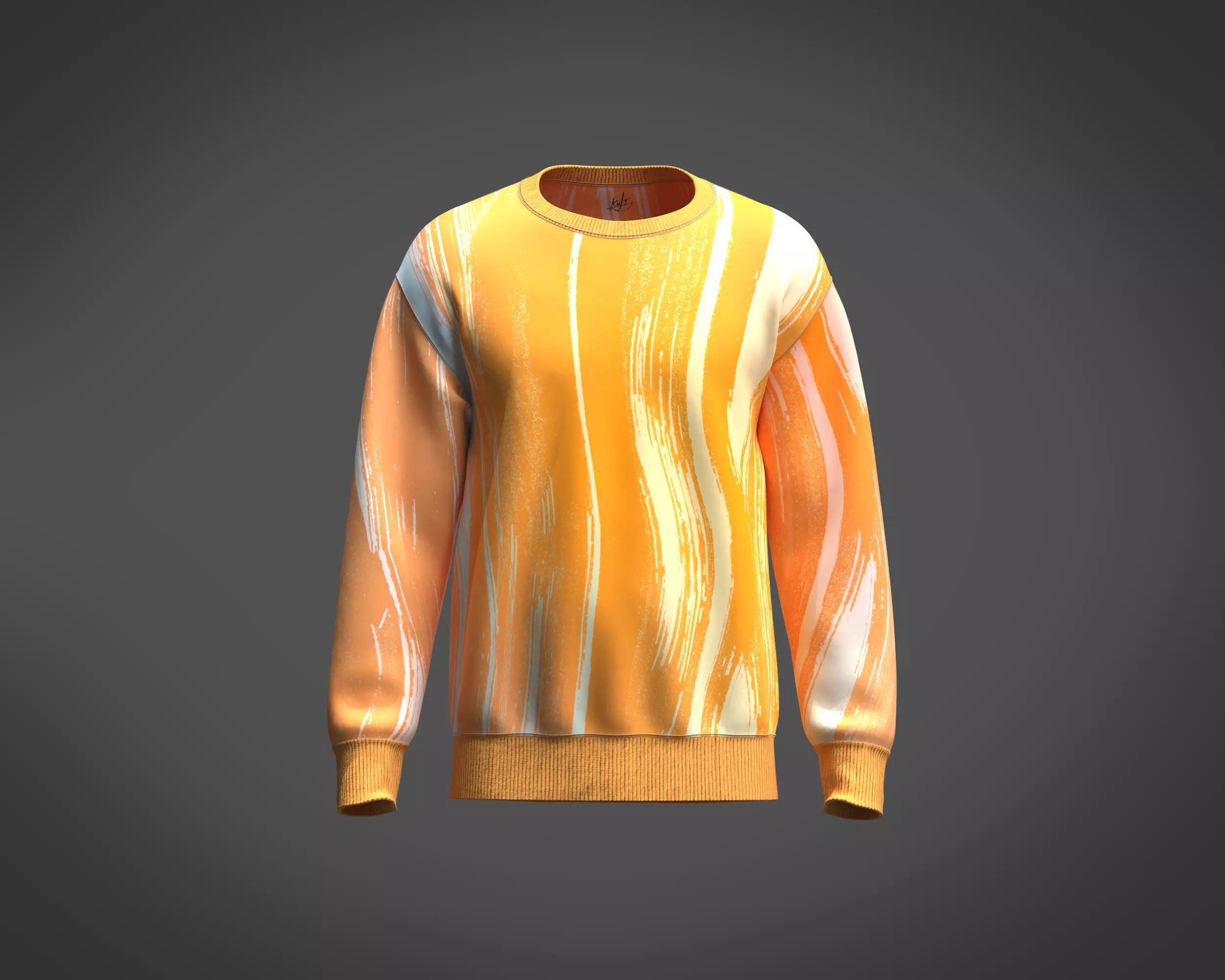 Mens sweatshirt strock graphic with multicolor 3D model