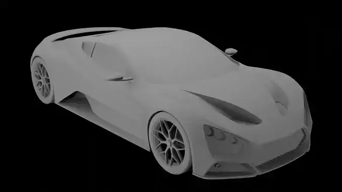 2009 Zenvo St1 High Detail Sports Car 3D Model Clean Topology  3D model