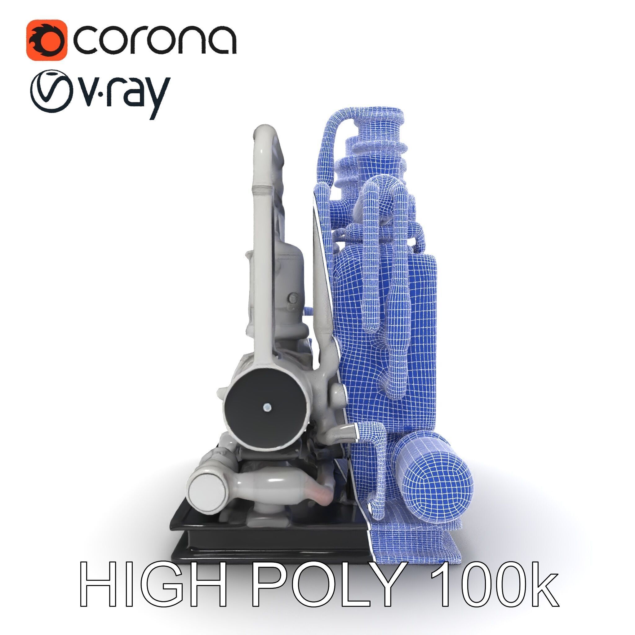 Industrial Pipe System Model Pack Low-poly 3D model_10