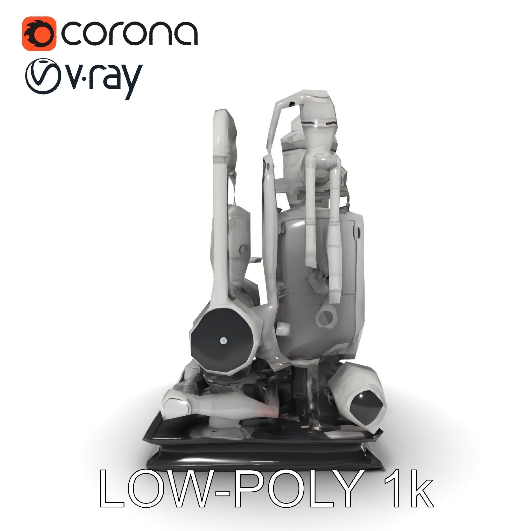 Industrial Pipe System Model Pack Low-poly 3D model_25