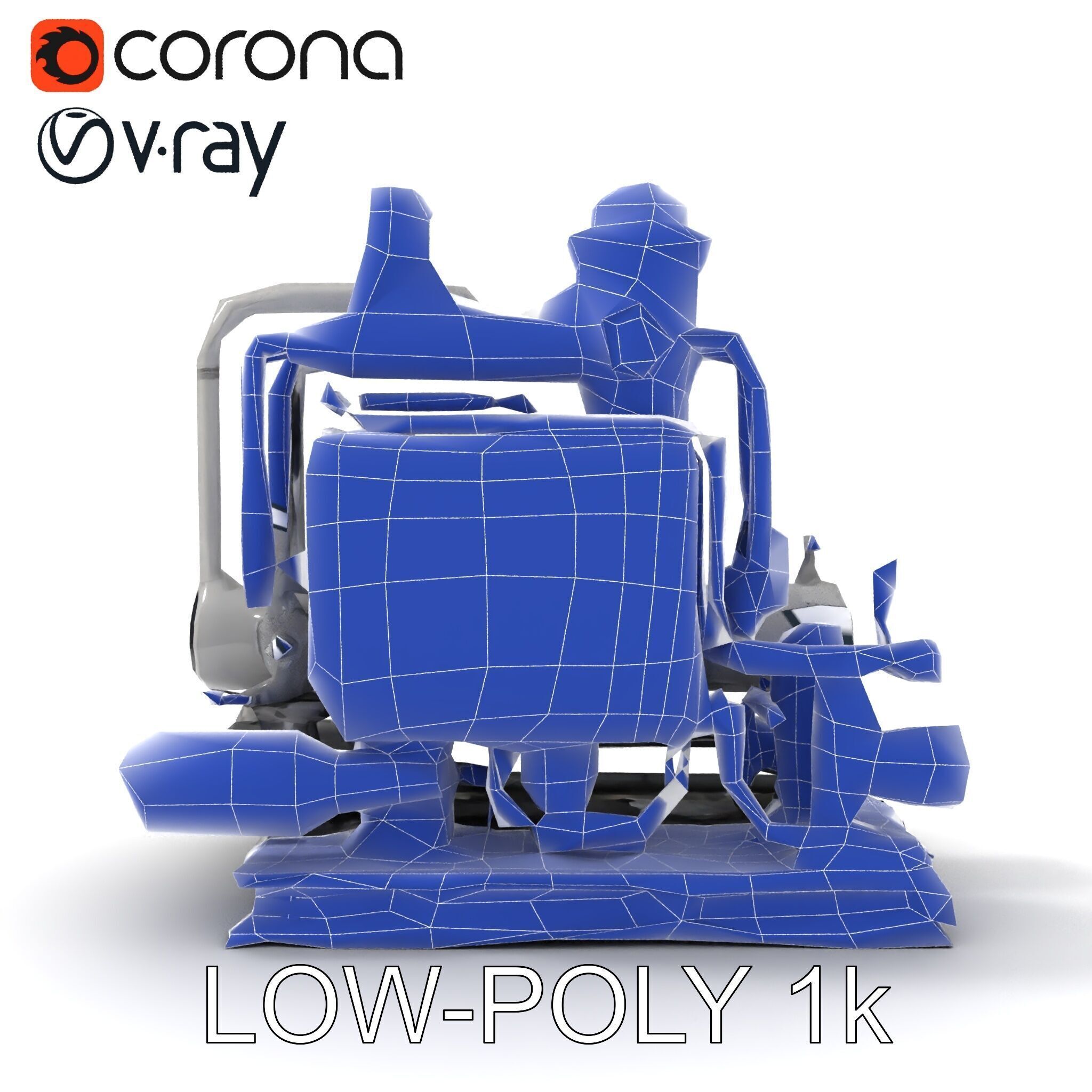 Industrial Pipe System Model Pack Low-poly 3D model_23