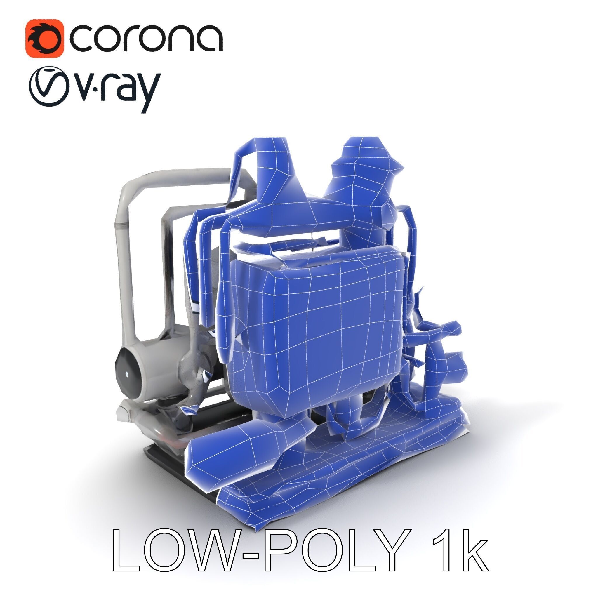 Industrial Pipe System Model Pack Low-poly 3D model_9