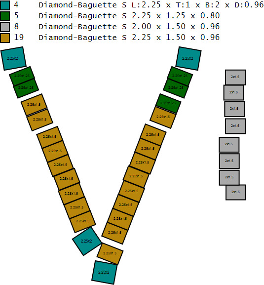Custom Initial V Letter Diamond A to Z Alphabet Bug Necklace 3D print model_18