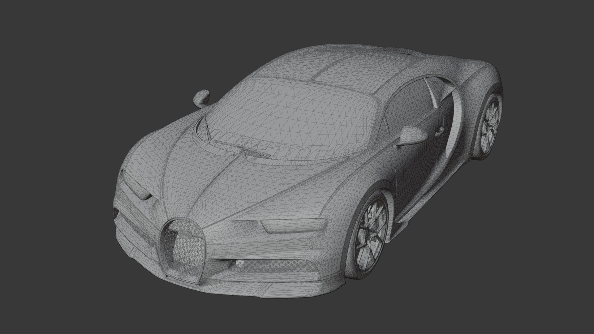 Bugatti Chiron High-Detail Supercar 3D Model  3D model_10