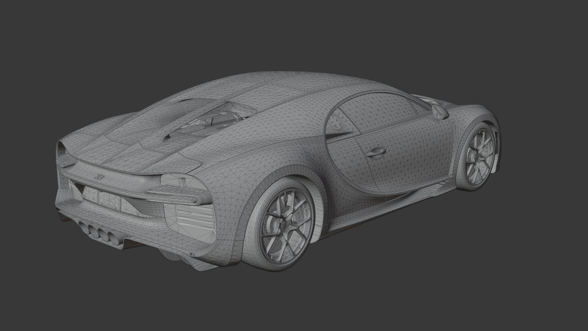 Bugatti Chiron High-Detail Supercar 3D Model  3D model_12