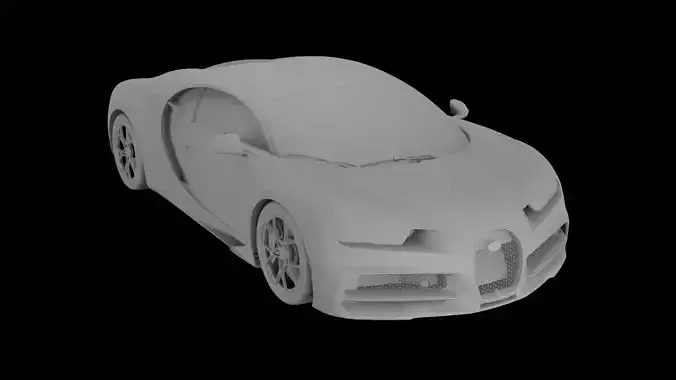 Bugatti Chiron High-Detail Supercar 3D Model 