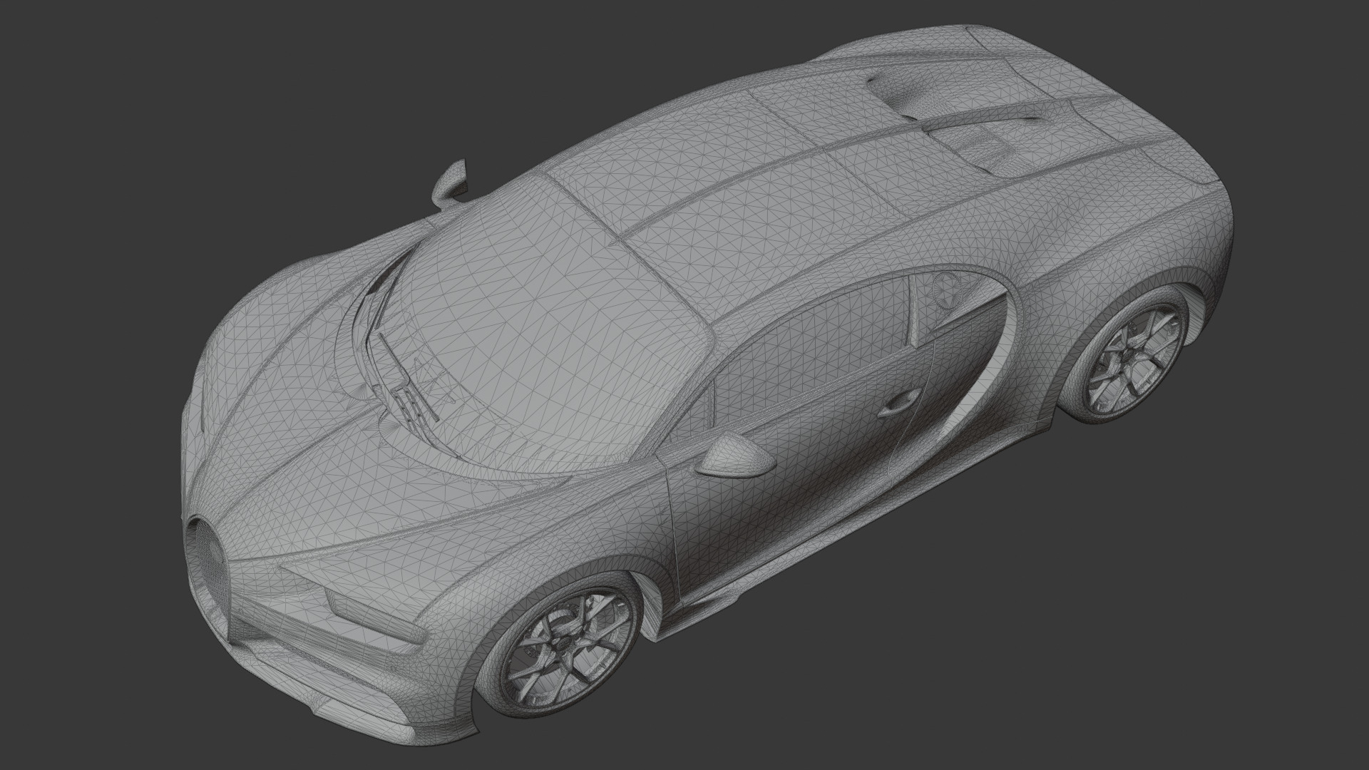 Bugatti Chiron High-Detail Supercar 3D Model  3D model_15