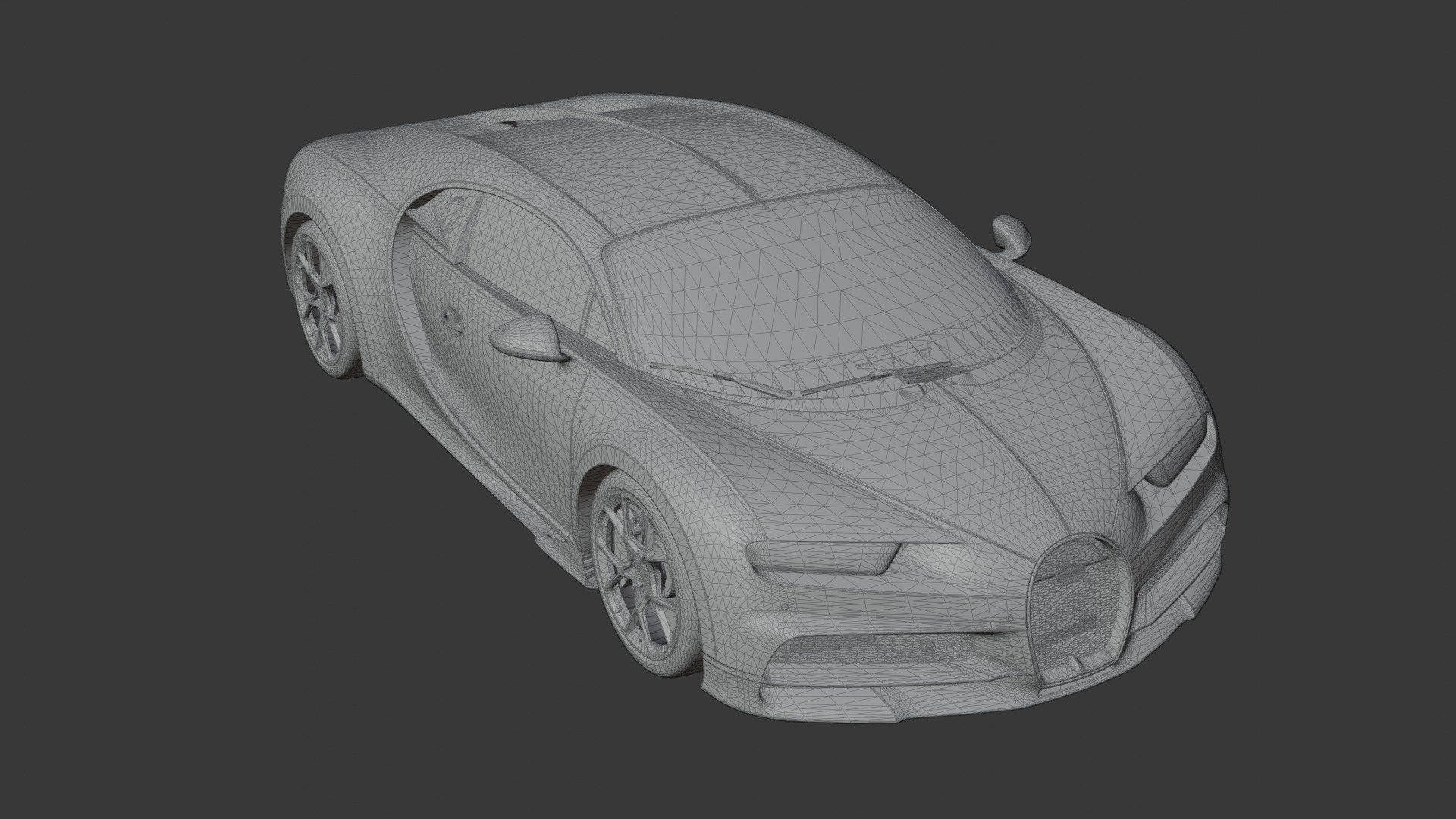 Bugatti Chiron High-Detail Supercar 3D Model  3D model_11