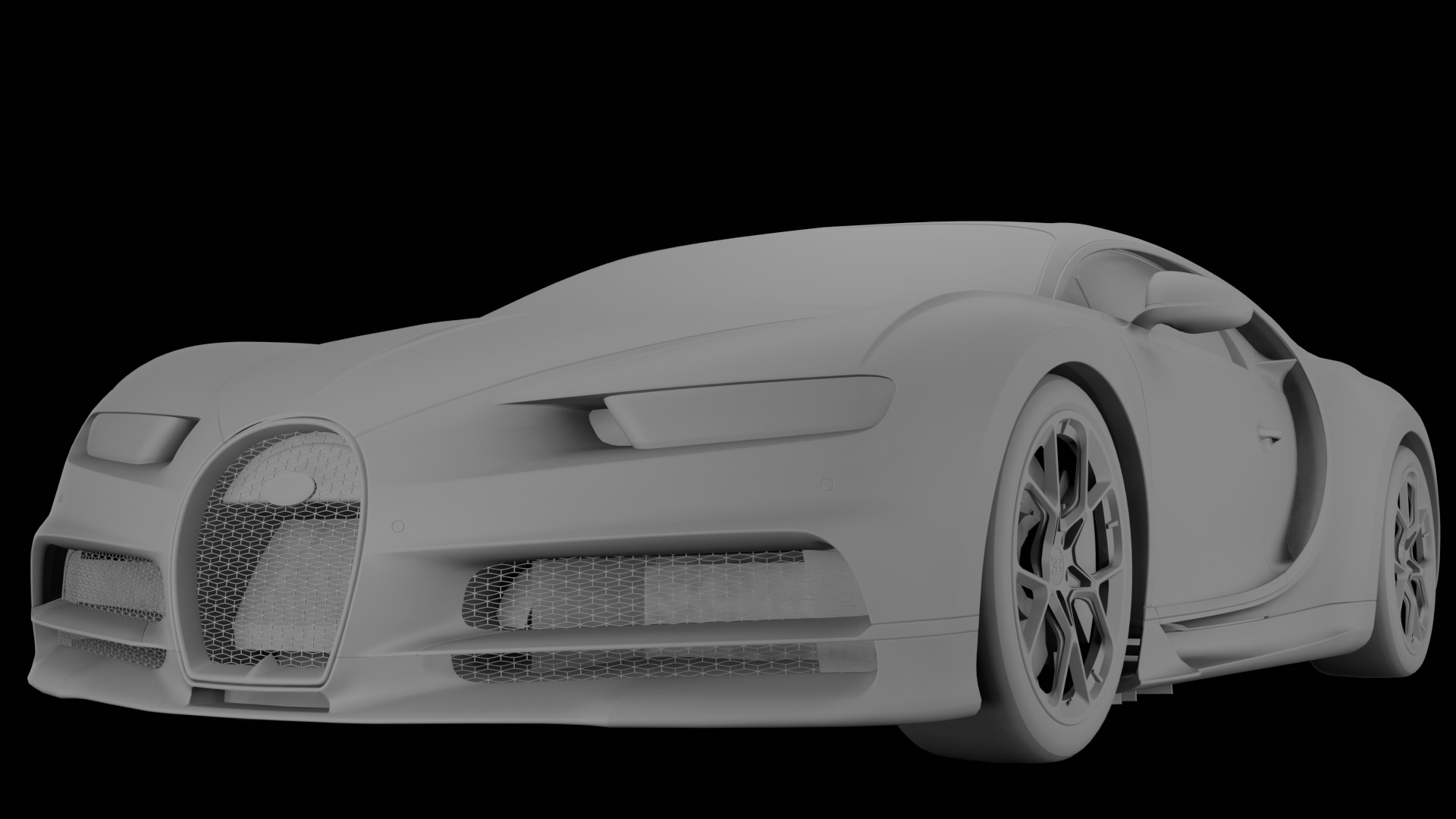 Bugatti Chiron High-Detail Supercar 3D Model  3D model_8