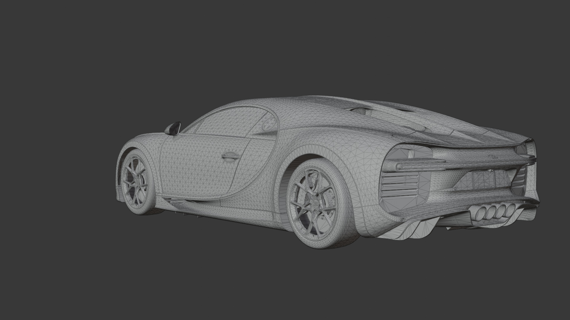 Bugatti Chiron High-Detail Supercar 3D Model  3D model_14