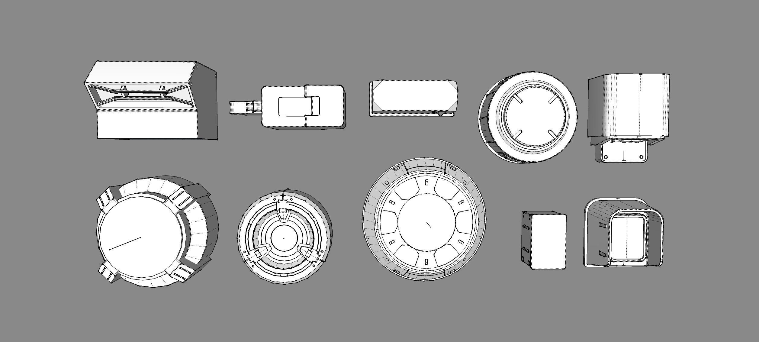 Sci fi trim sheets 6 3D model_16
