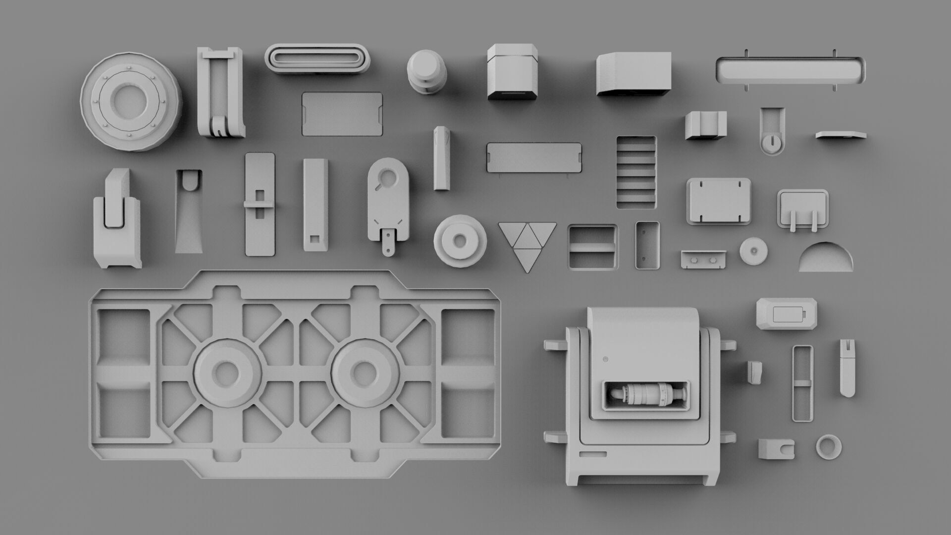 Sci fi trim sheets 6 3D model_8