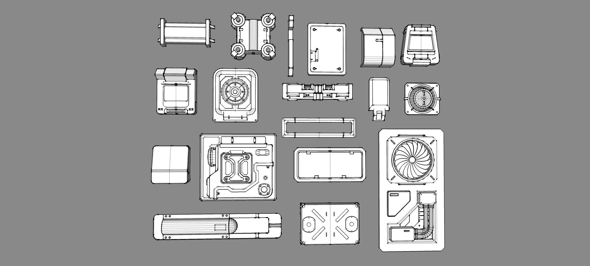 Sci fi trim sheets 6 3D model_13