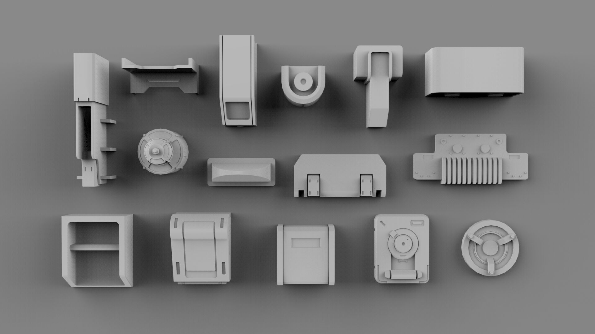 Sci fi trim sheets 6 3D model_6