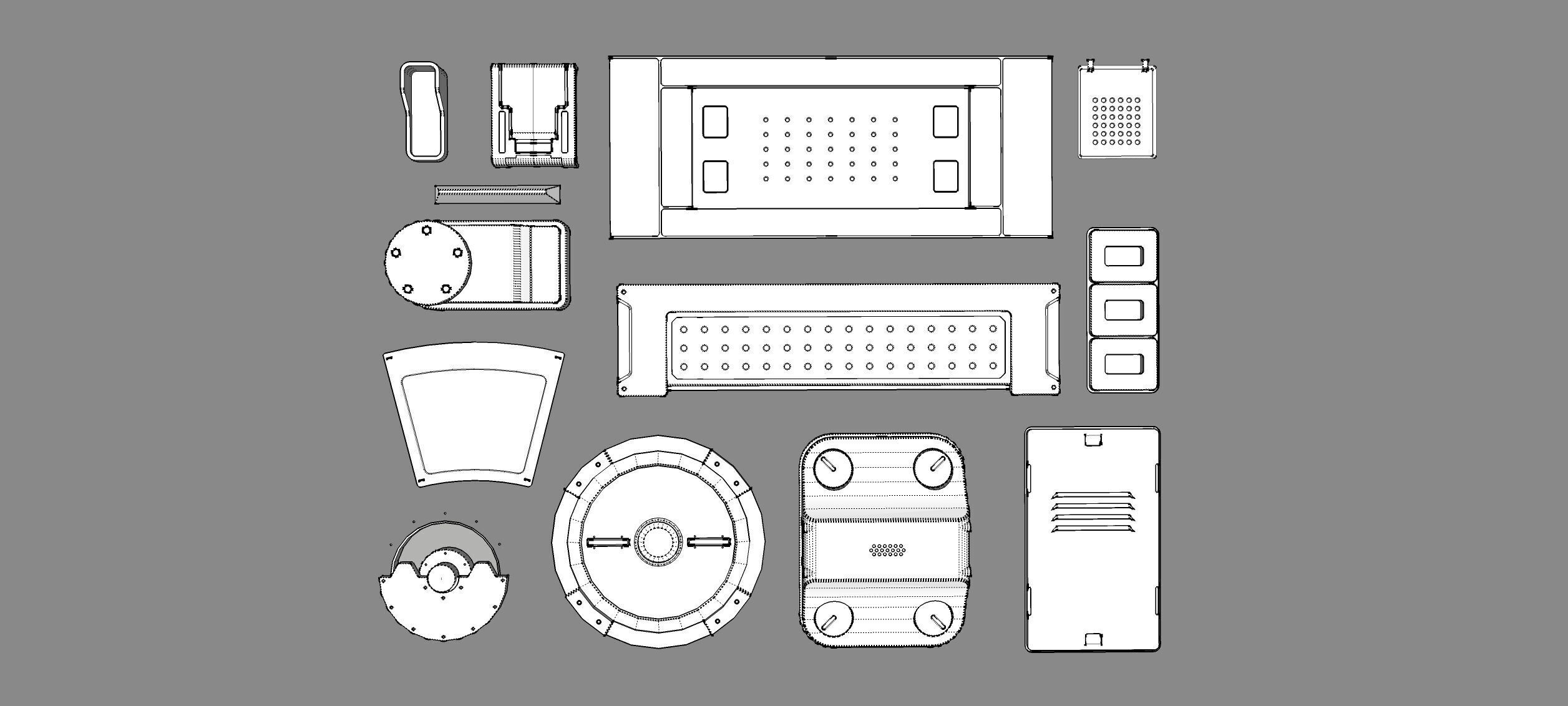 Sci fi trim sheets 6 3D model_22