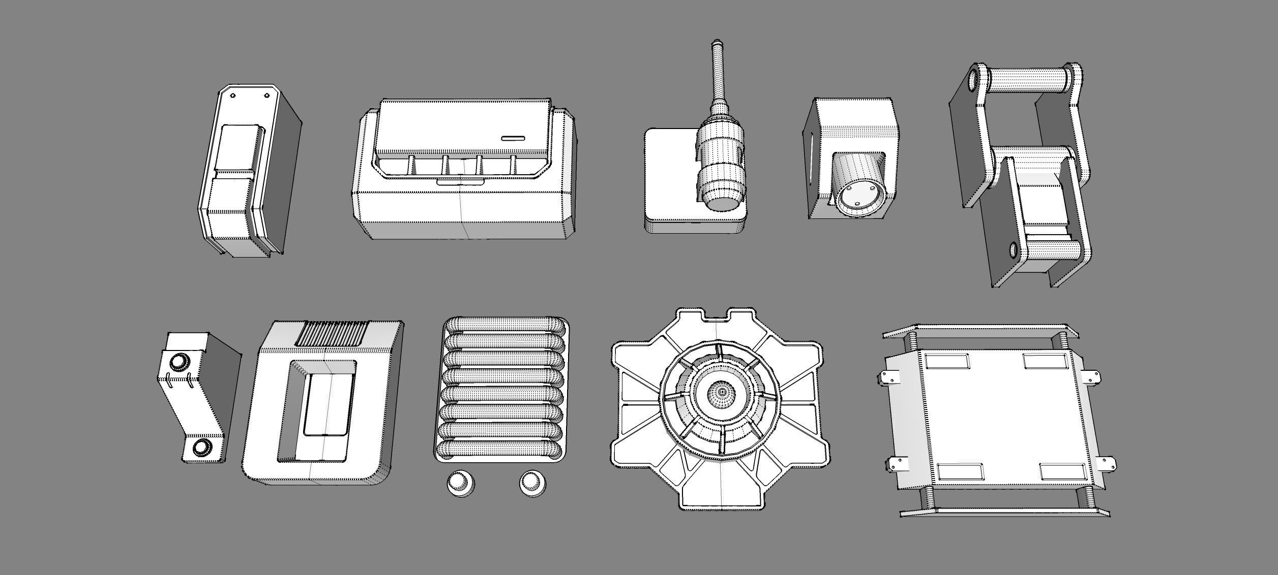 Sci fi trim sheets 6 3D model_14