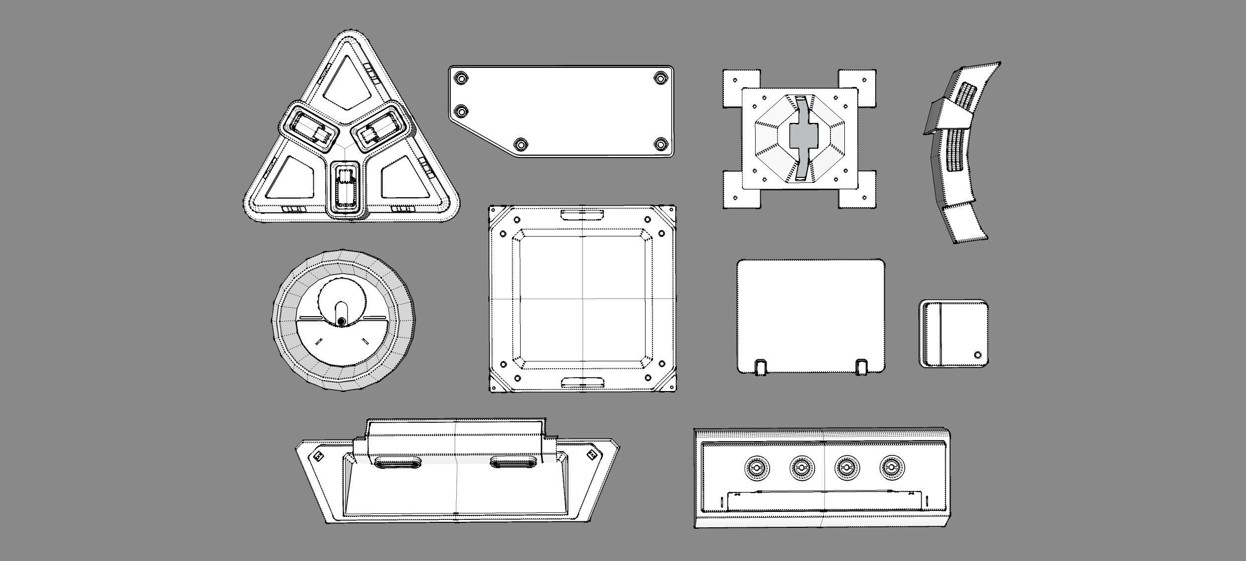 Sci fi trim sheets 6 3D model_23