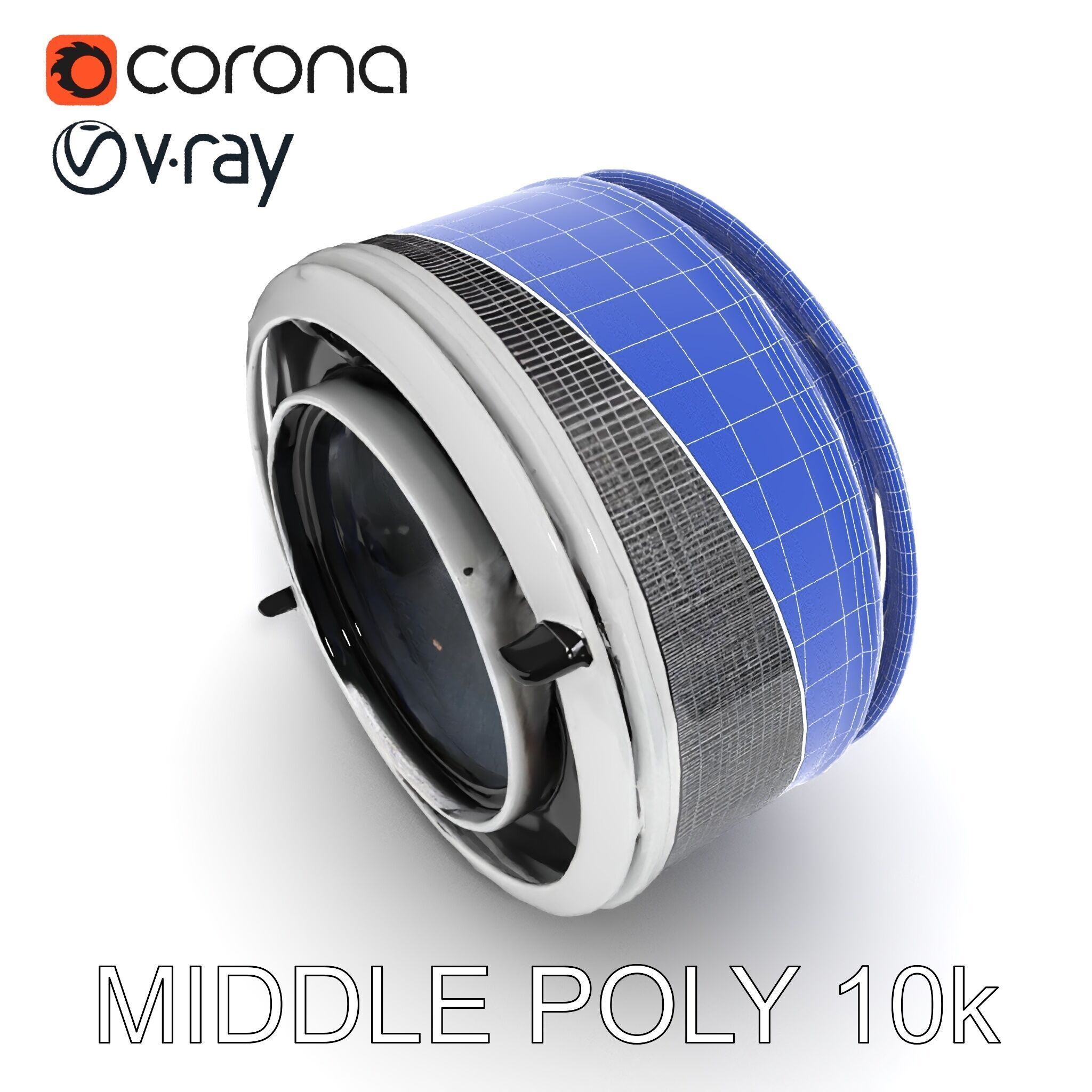 Futuristic Industrial Component Model Pack Low-poly 3D model_6