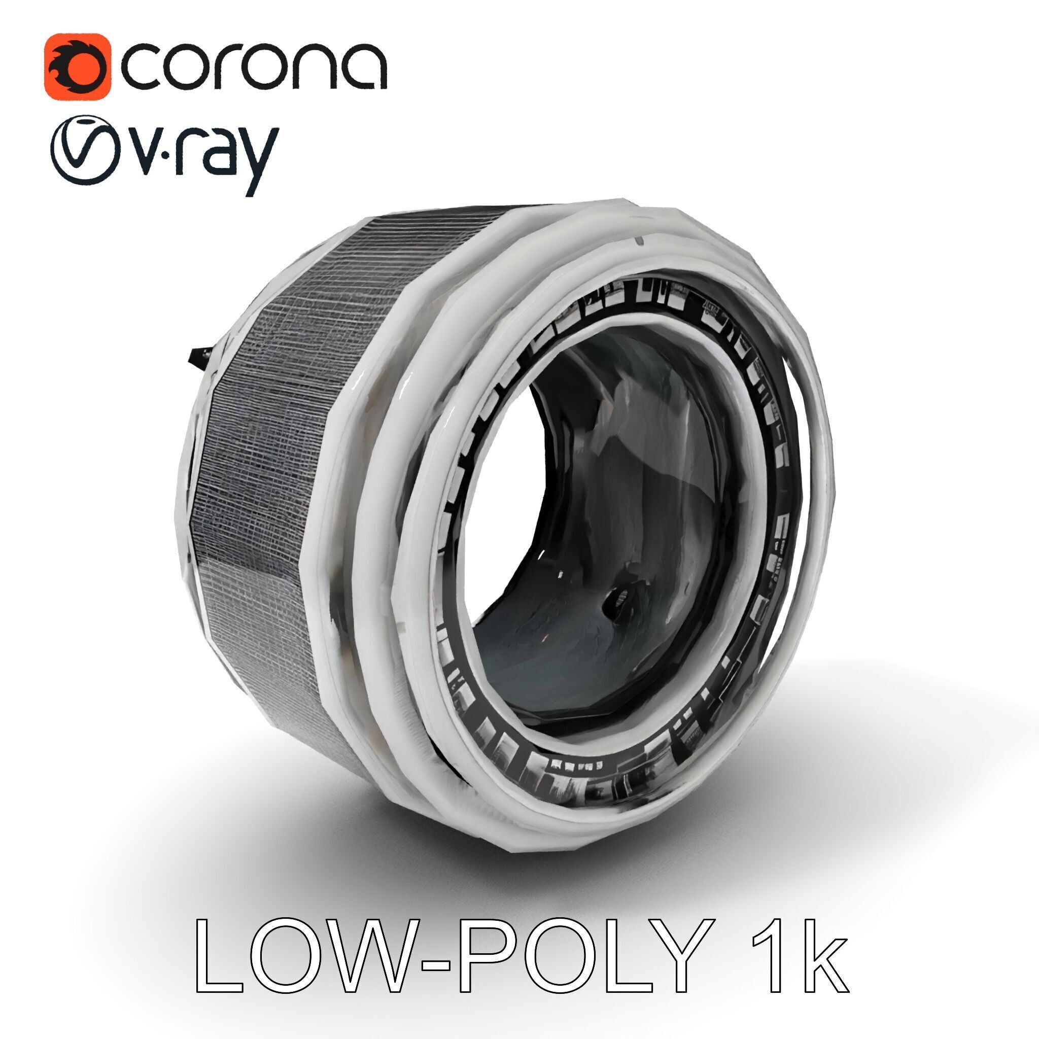 Futuristic Industrial Component Model Pack Low-poly 3D model_22