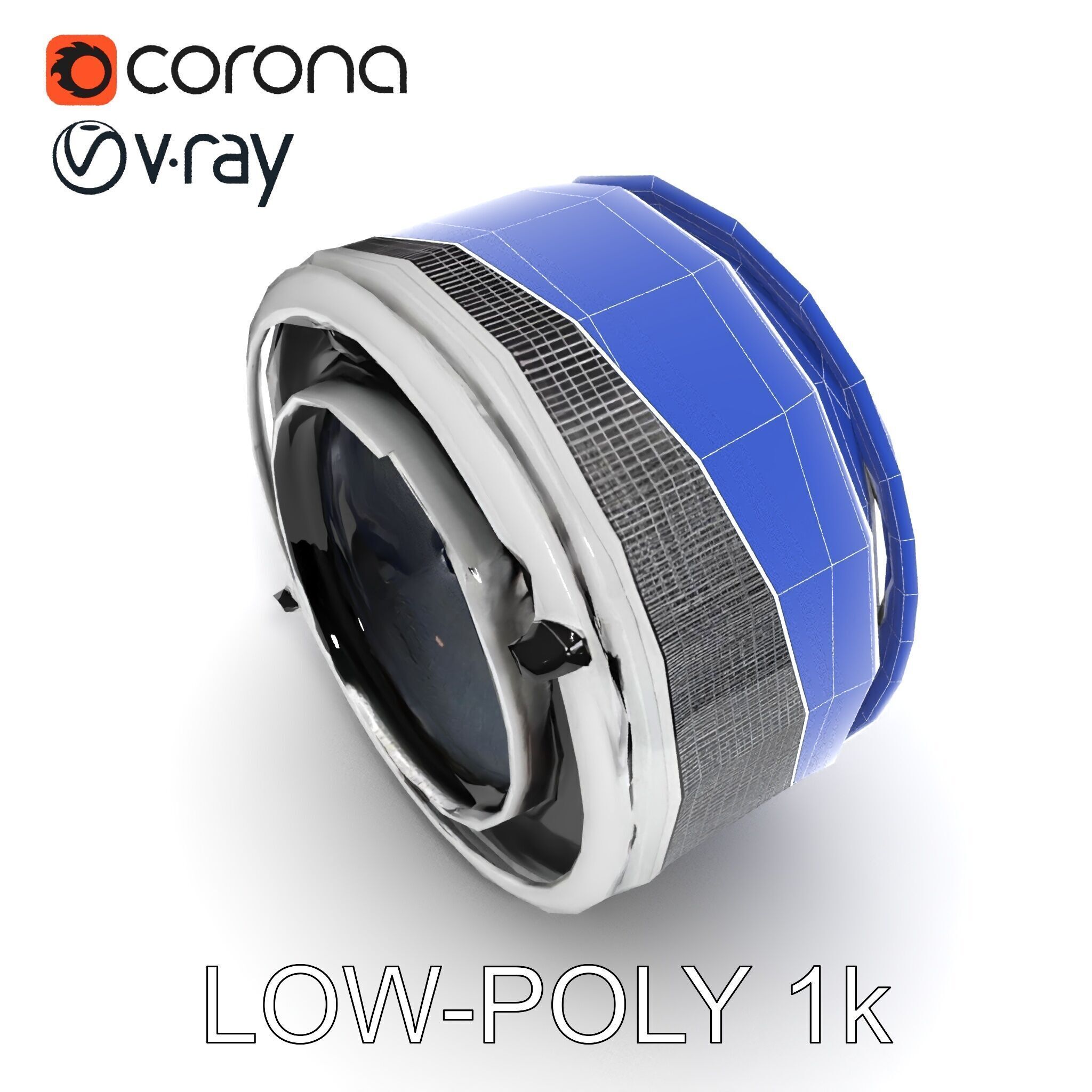 Futuristic Industrial Component Model Pack Low-poly 3D model_7