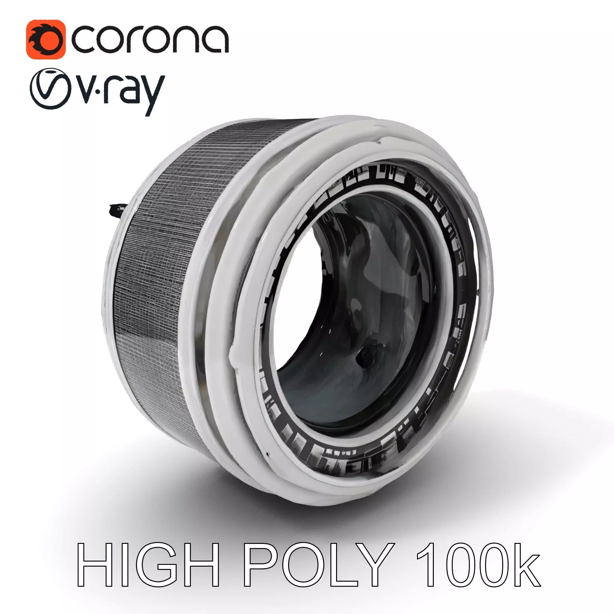 Futuristic Industrial Component Model Pack Low-poly 3D model_0