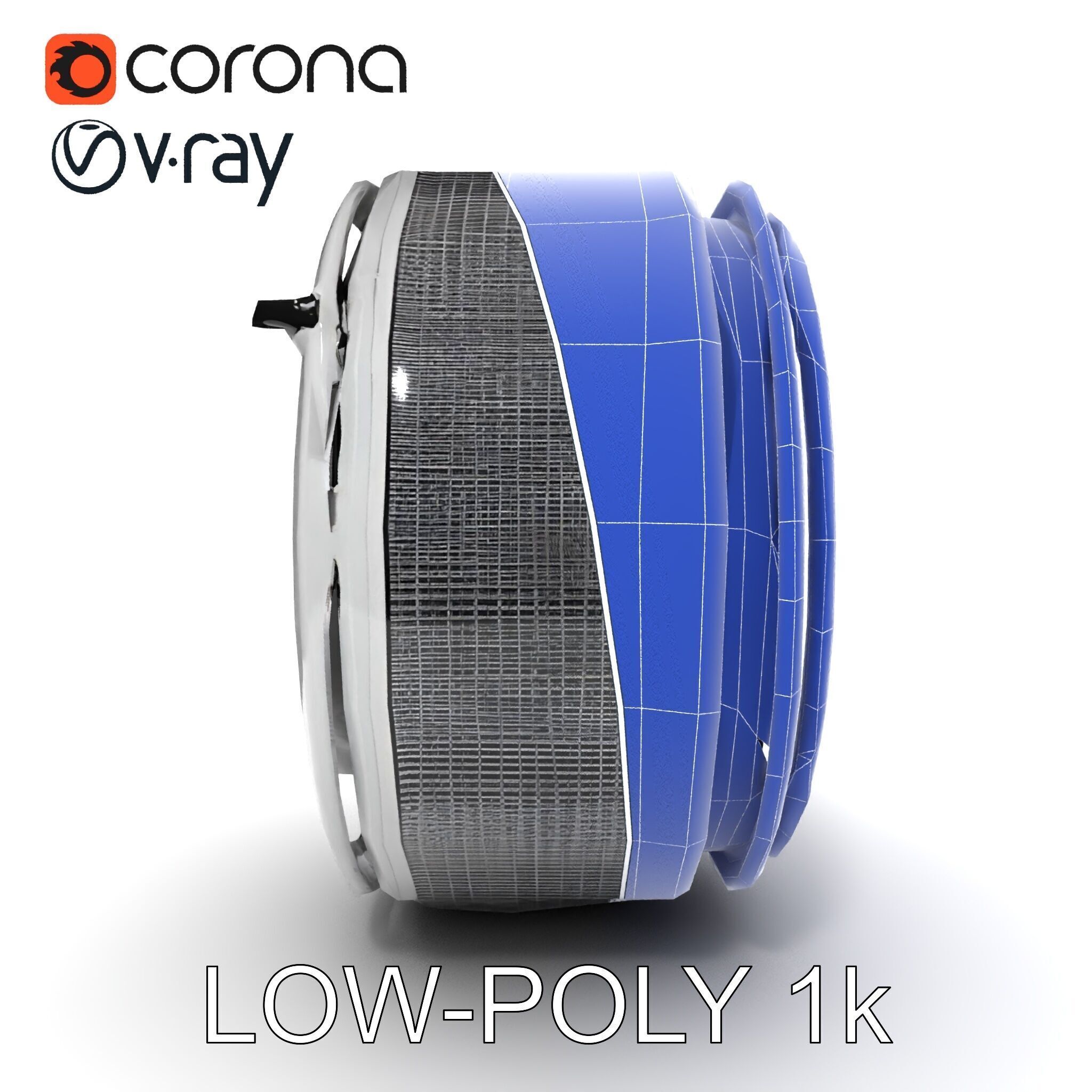 Futuristic Industrial Component Model Pack Low-poly 3D model_35