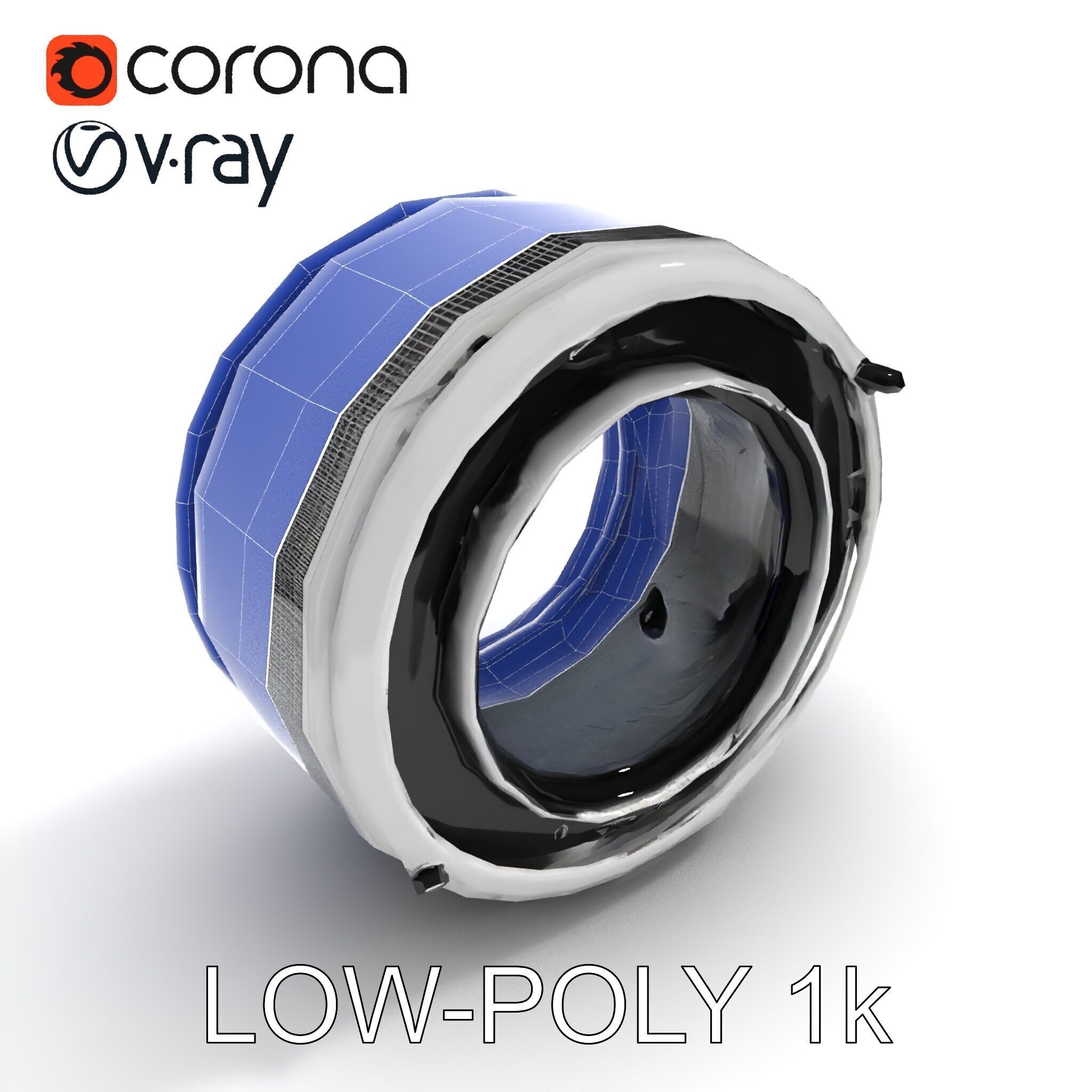 Futuristic Industrial Component Model Pack Low-poly 3D model_10