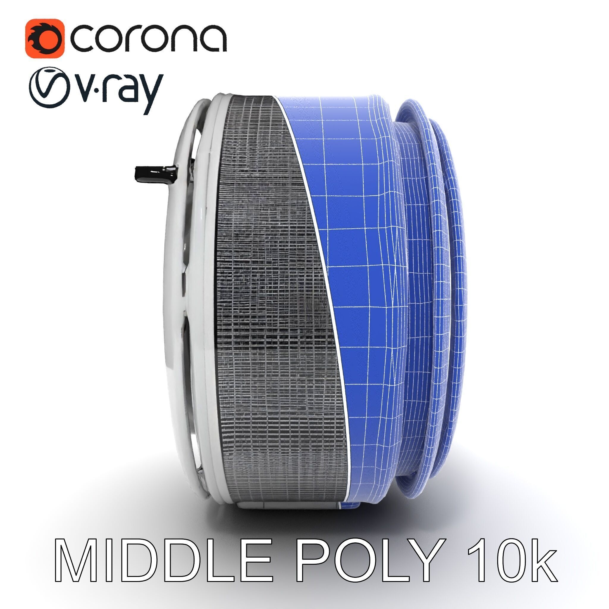 Futuristic Industrial Component Model Pack Low-poly 3D model_23