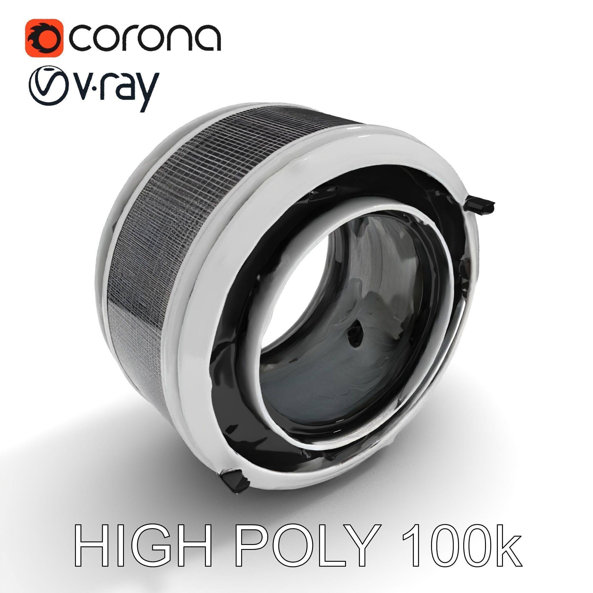 Futuristic Industrial Component Model Pack Low-poly 3D model_17