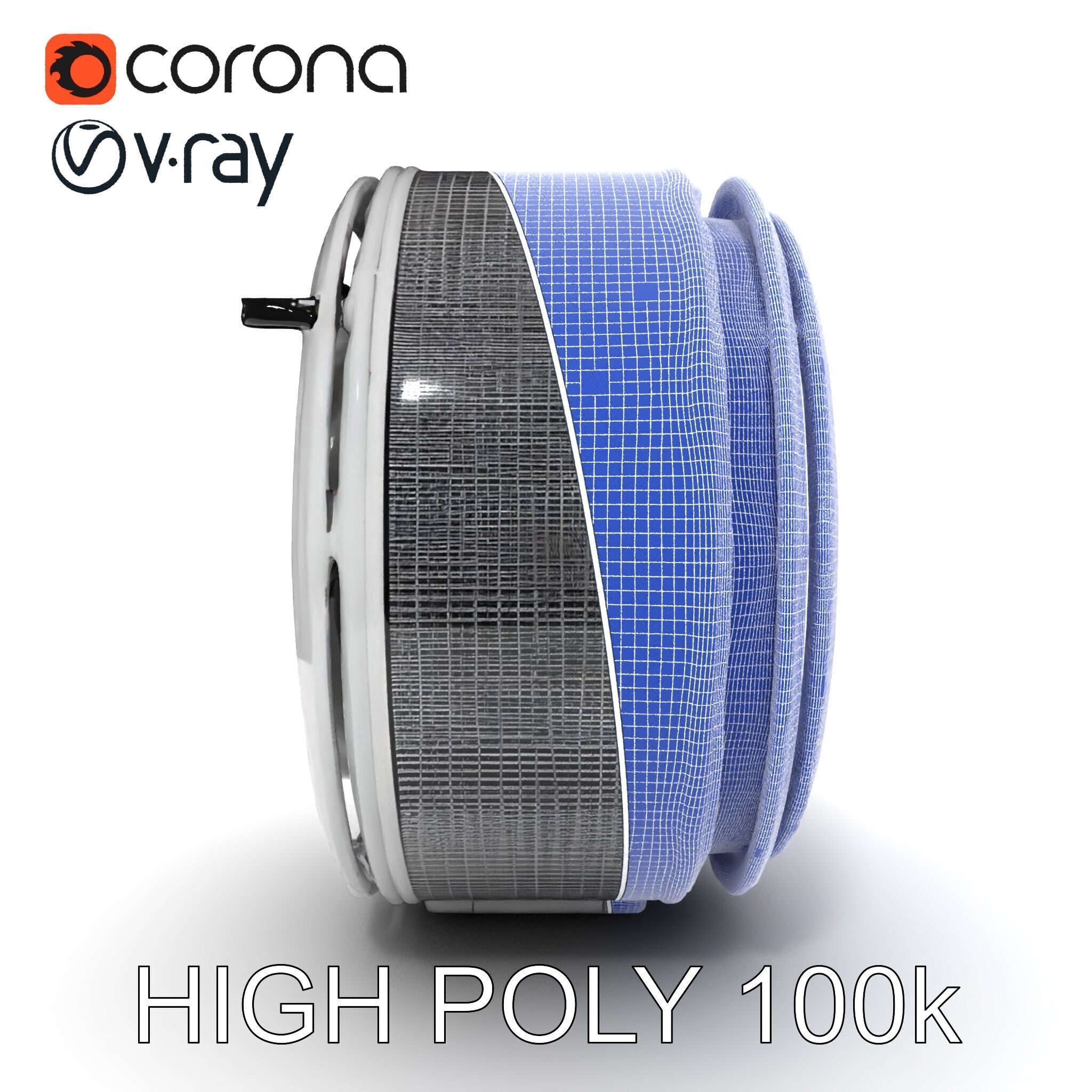 Futuristic Industrial Component Model Pack Low-poly 3D model_11