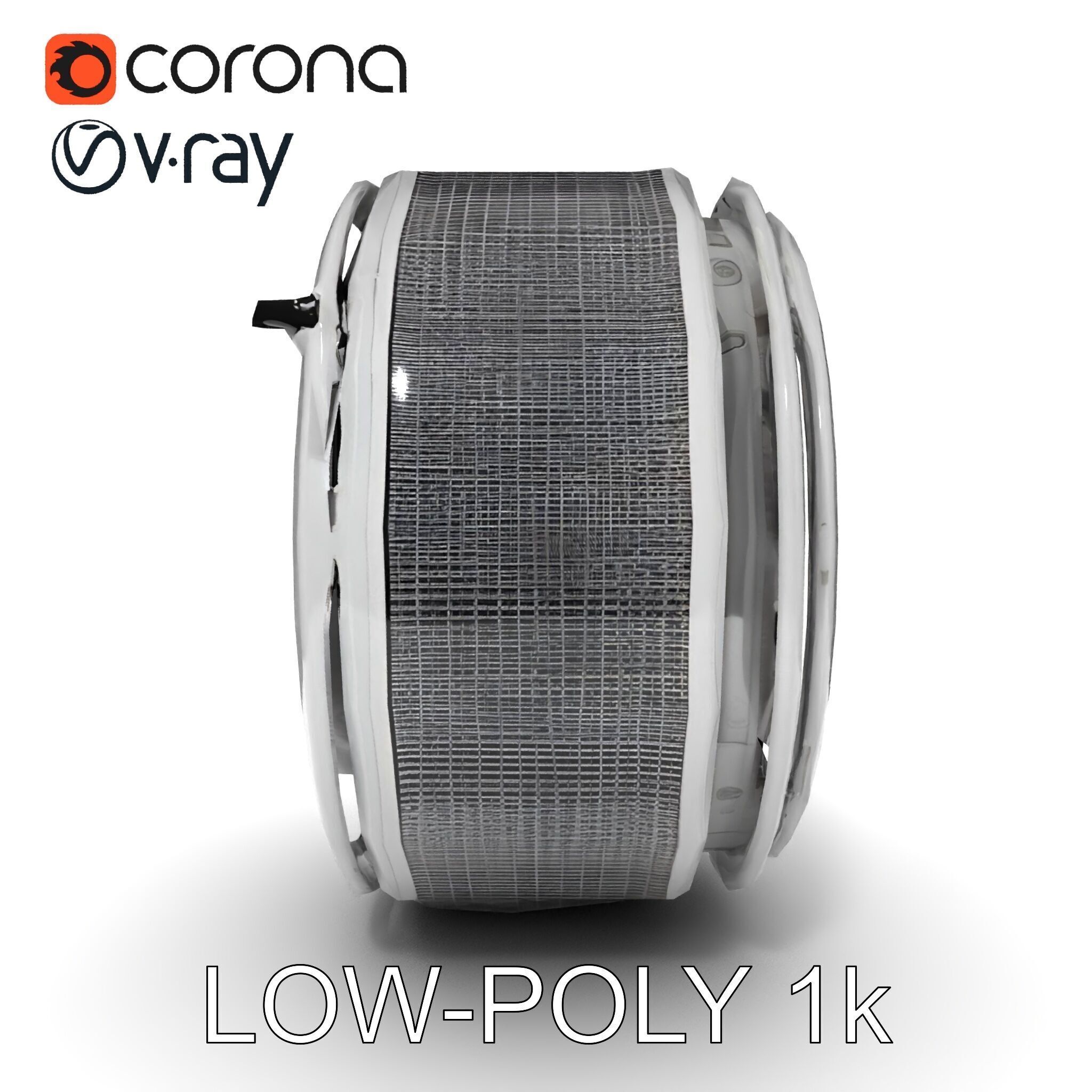 Futuristic Industrial Component Model Pack Low-poly 3D model_16