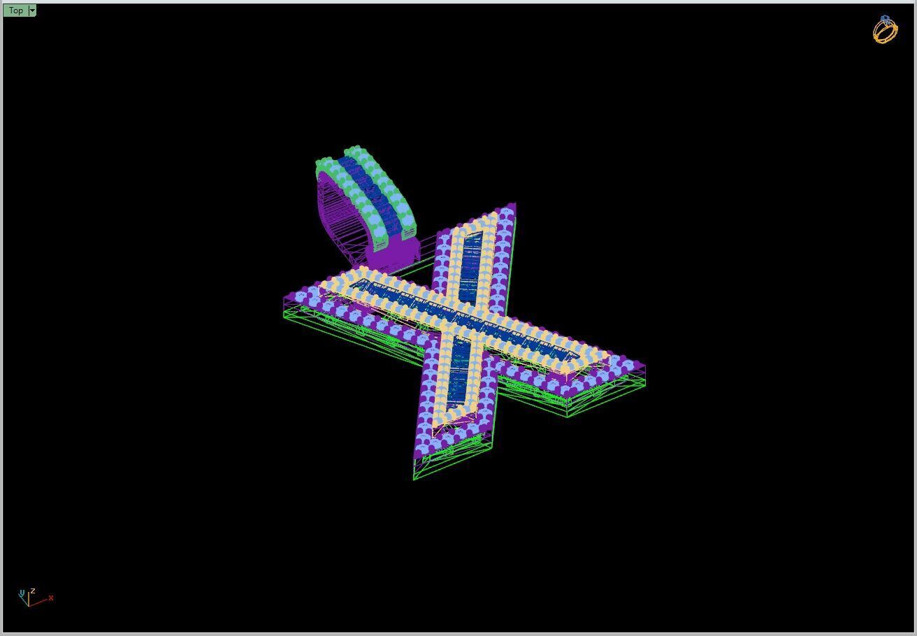 Custom Initial X Letter Diamond  A to Z Alphabet Bug Necklace 3D print model_12