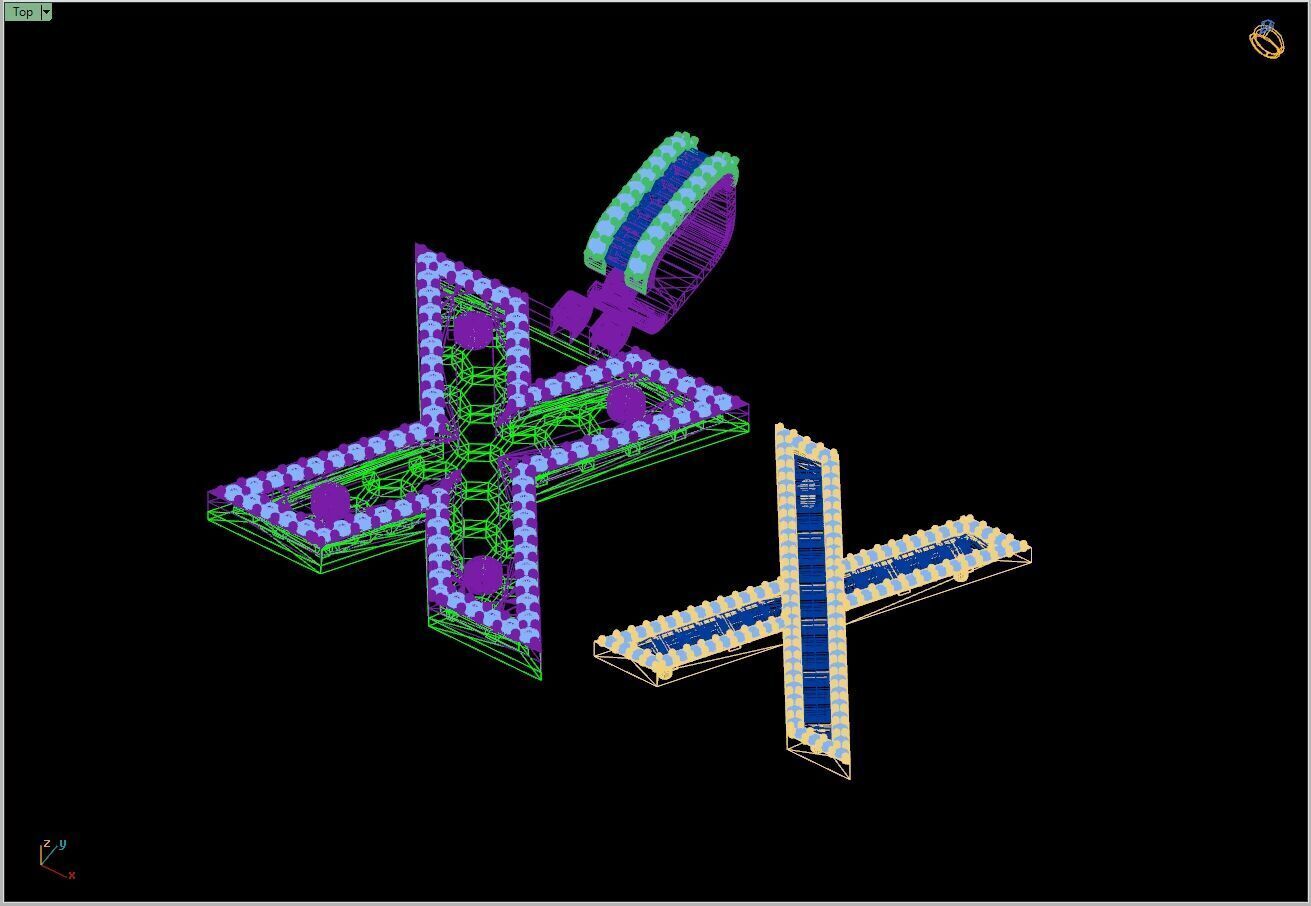 Custom Initial X Letter Diamond  A to Z Alphabet Bug Necklace 3D print model_13