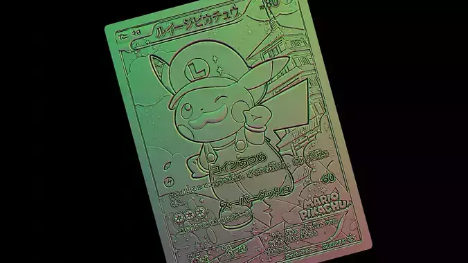 Luigi Pikachu Collector Card