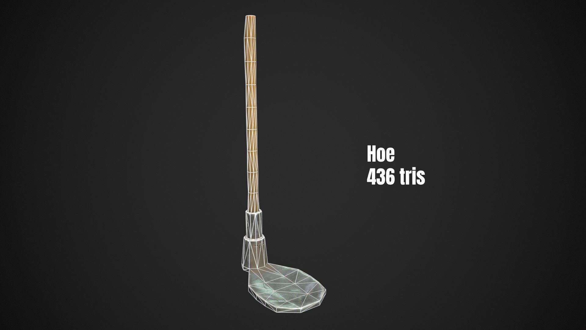 Stylized Farm tools pack 01 10 Types Game Ready low-poly Low-poly 3D model_13