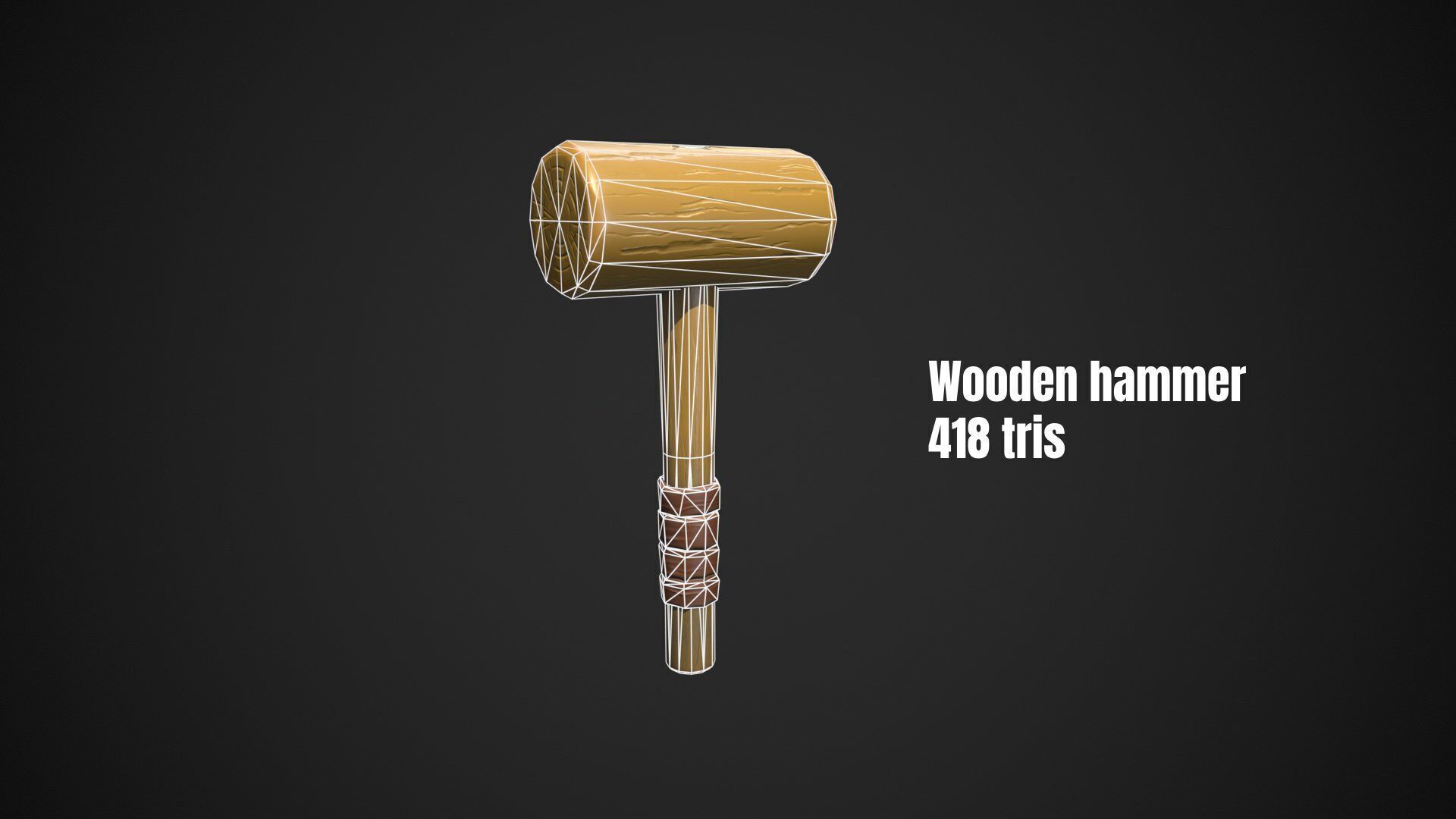 Stylized Farm tools pack 01 10 Types Game Ready low-poly Low-poly 3D model_7