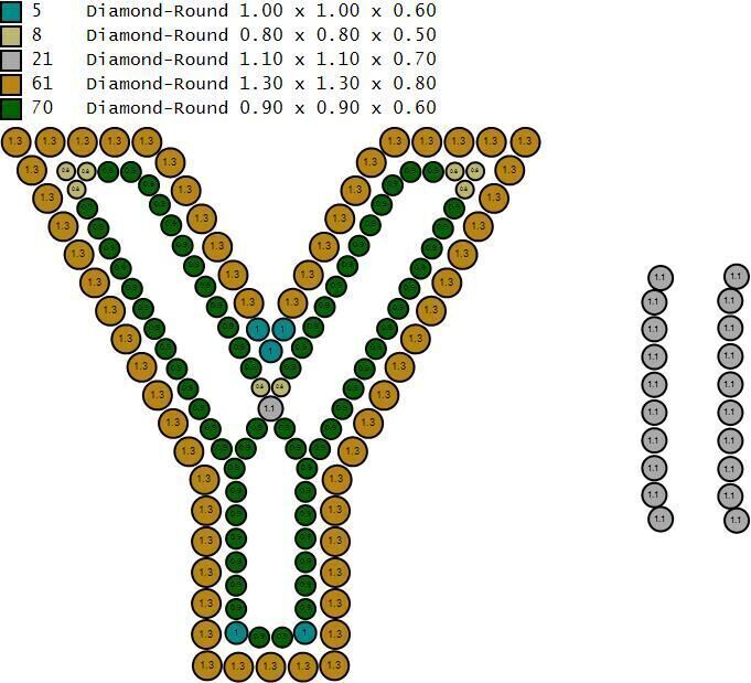 Custom Initial Y Letter Diamond  A to Z Alphabet Bug Necklace 3D print model_18