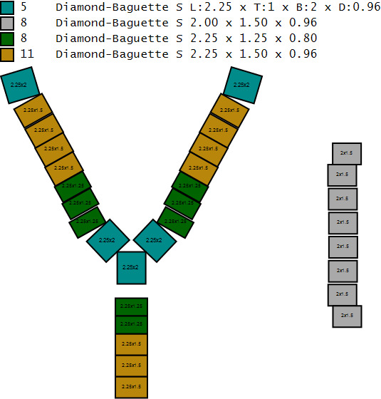 Custom Initial Y Letter Diamond  A to Z Alphabet Bug Necklace 3D print model_19