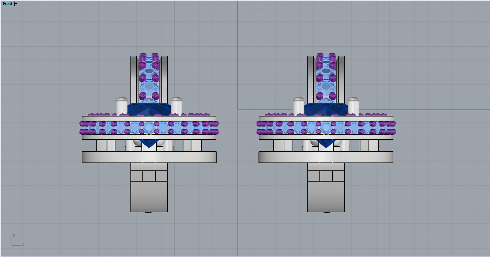 Round earring model 1256 3D print model_7