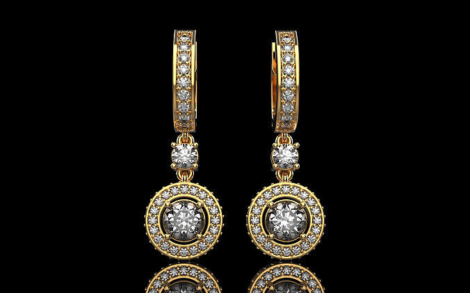Round earring model 1256 3D print model