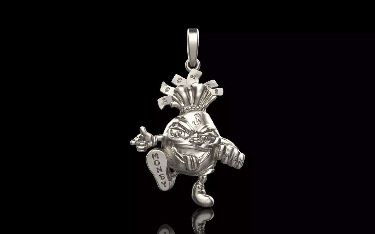 Moneybag pandant model 1258 3D print model_0
