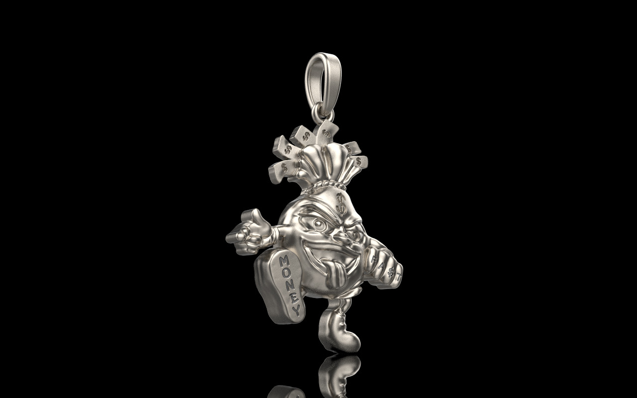 Moneybag pandant model 1258 3D print model_2
