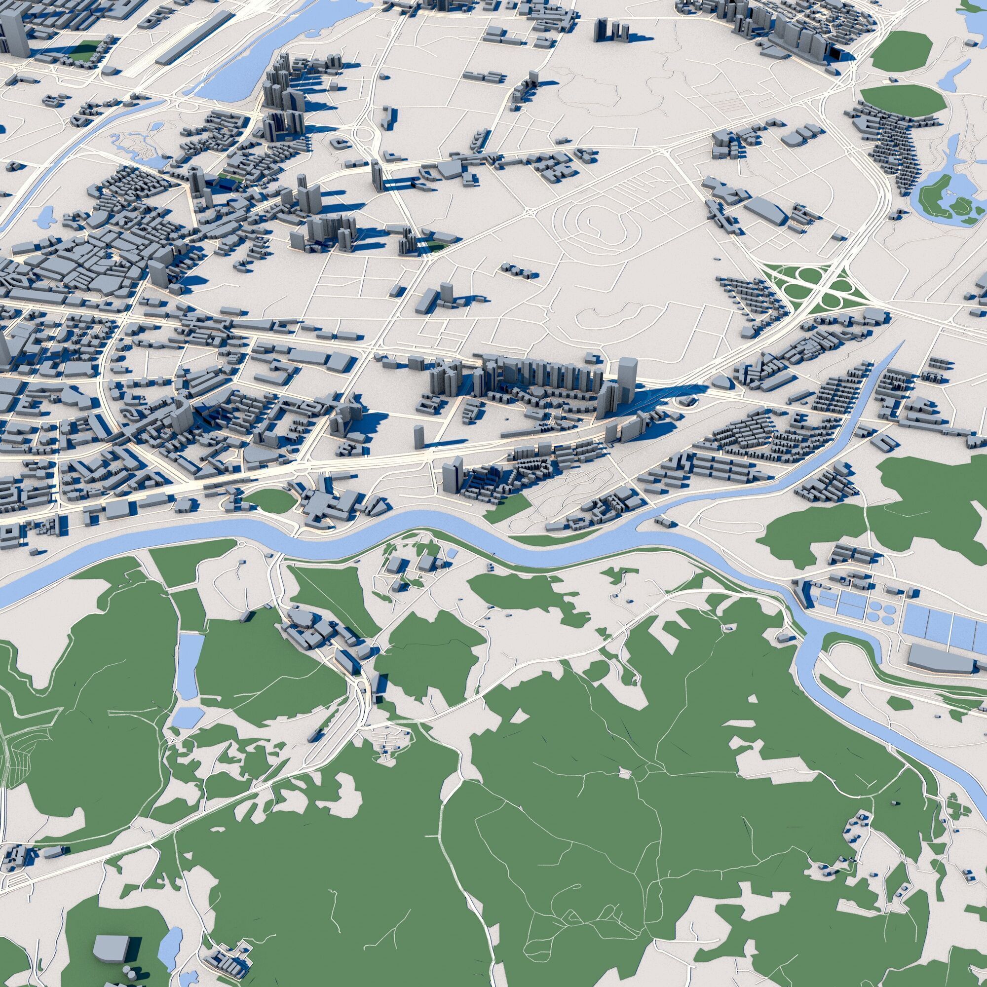 Shenzhen City China 3D model_6