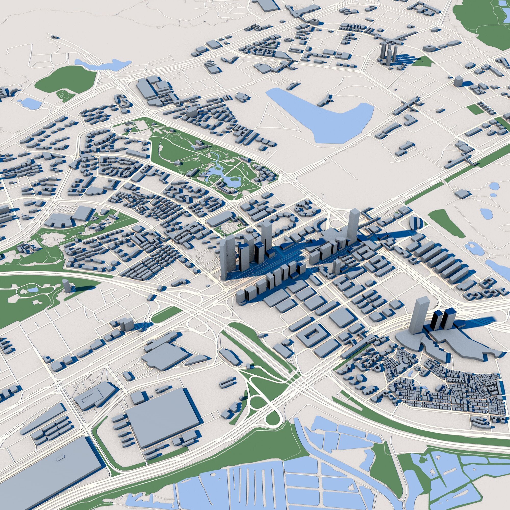 Shenzhen City China 3D model_9