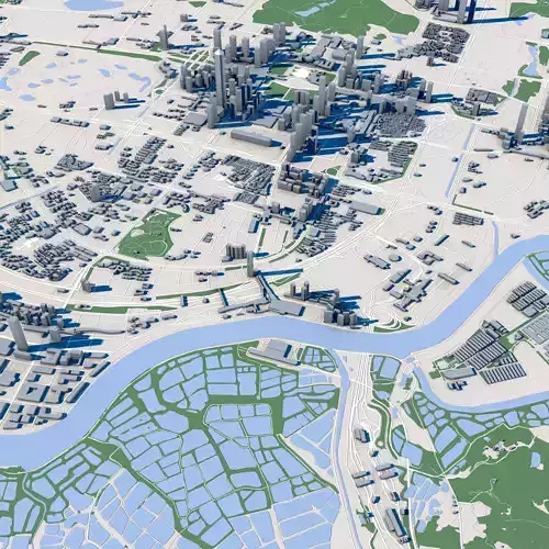 Shenzhen City China 3D model