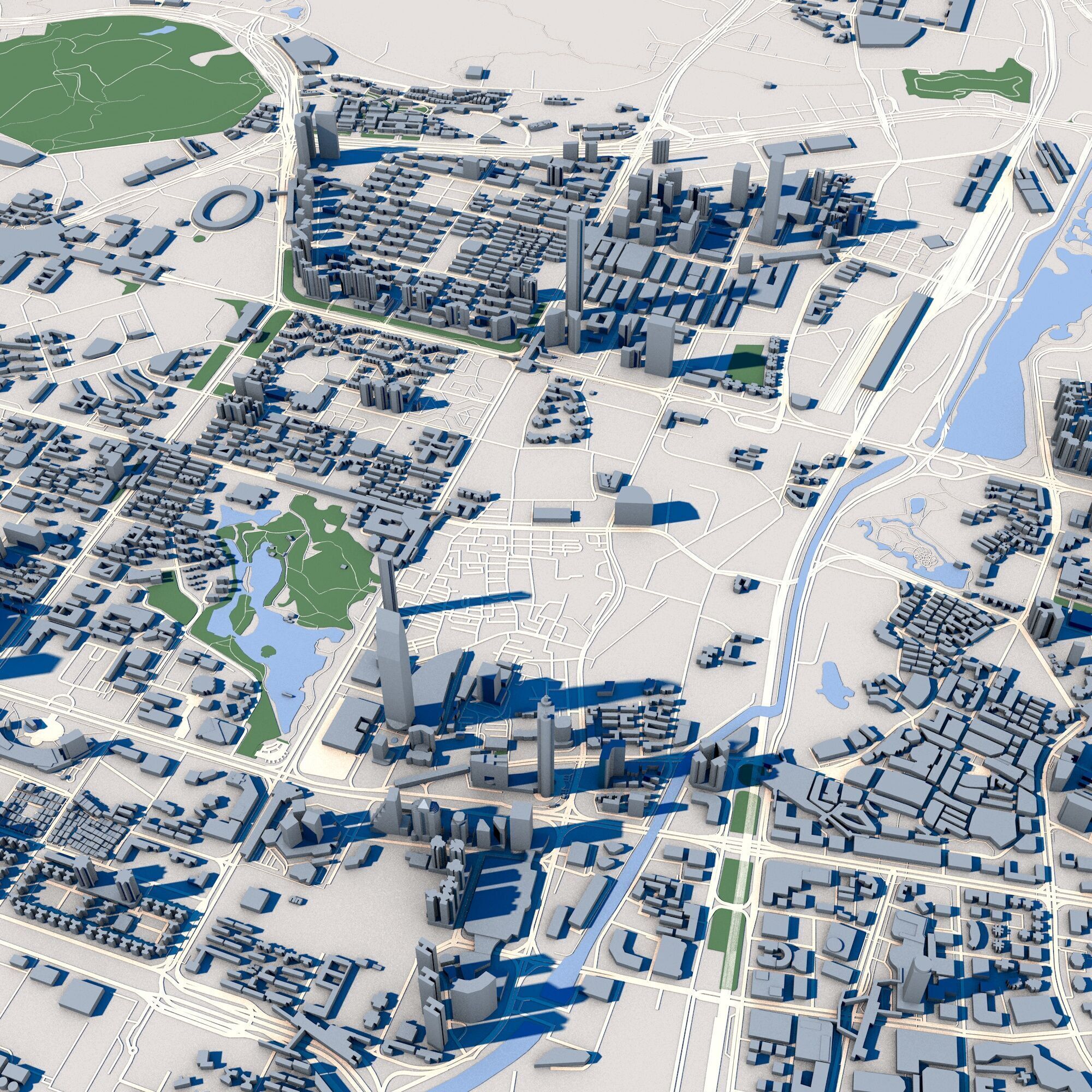 Shenzhen City China 3D model_5