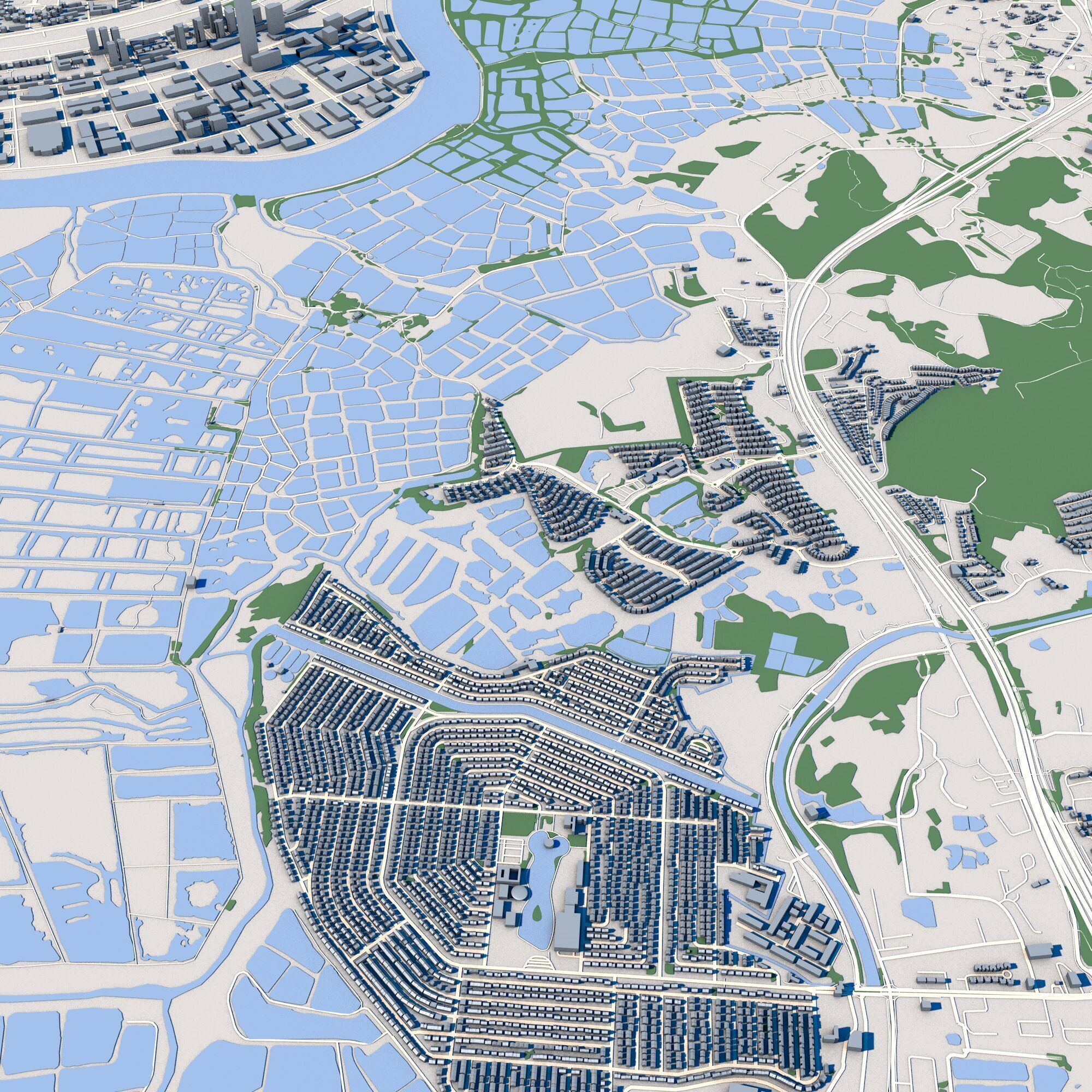 Shenzhen City China 3D model_10