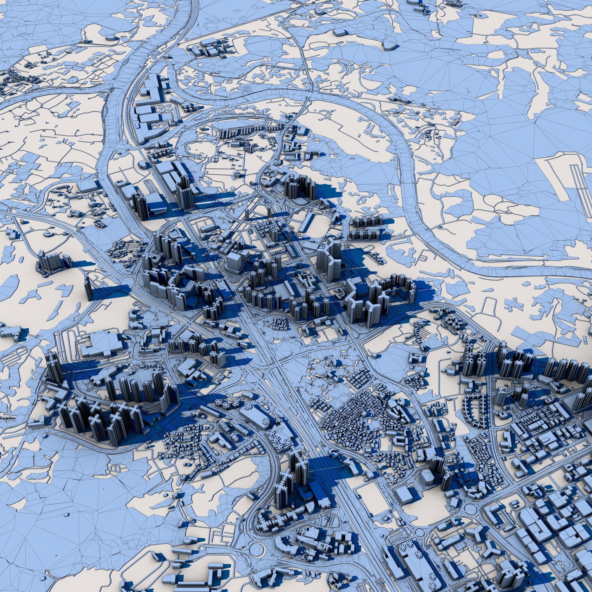 Shenzhen City China 3D model_12