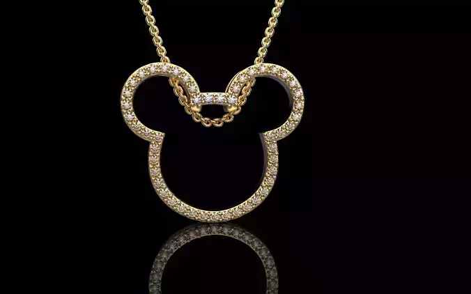 mickey mouse necklace model 1259