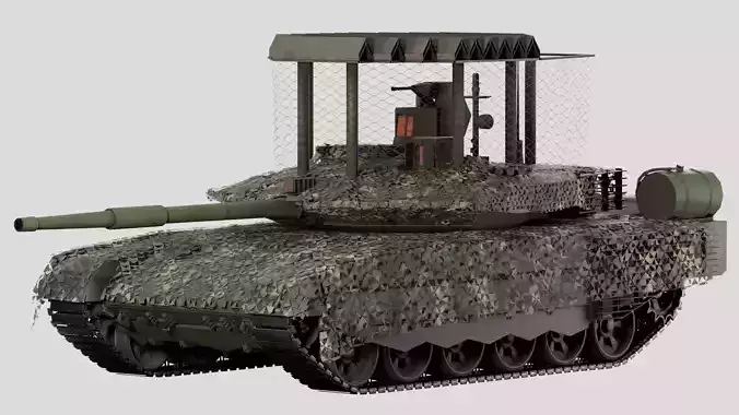 Lowpoly T-90M War in Ukraine Edition Russian Main Battle Tank